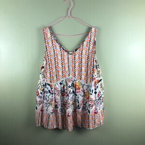Angie colorful printed sleeveless top
